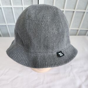 Gray Knit Bucket Hat